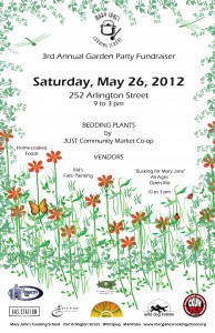 MJCS 3rd Annual Garden Party Fundraiser Poster